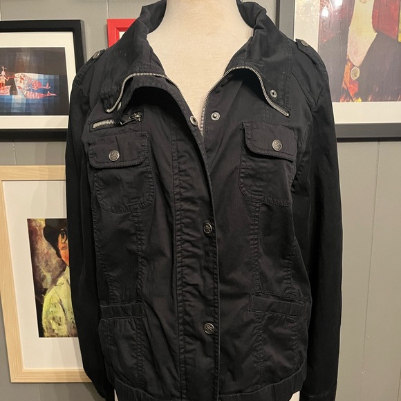 Britney Spears Up-Cycled Women's Black Utility Jacket Size XL - Picture 3 of 8